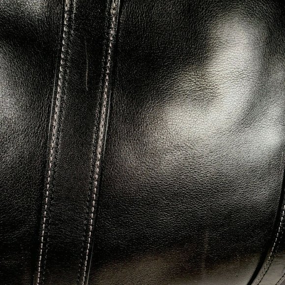 Coach F10194 Hampton Vintage Black Smooth Leather Tote Shoulder Bag - Picture 8 of 12